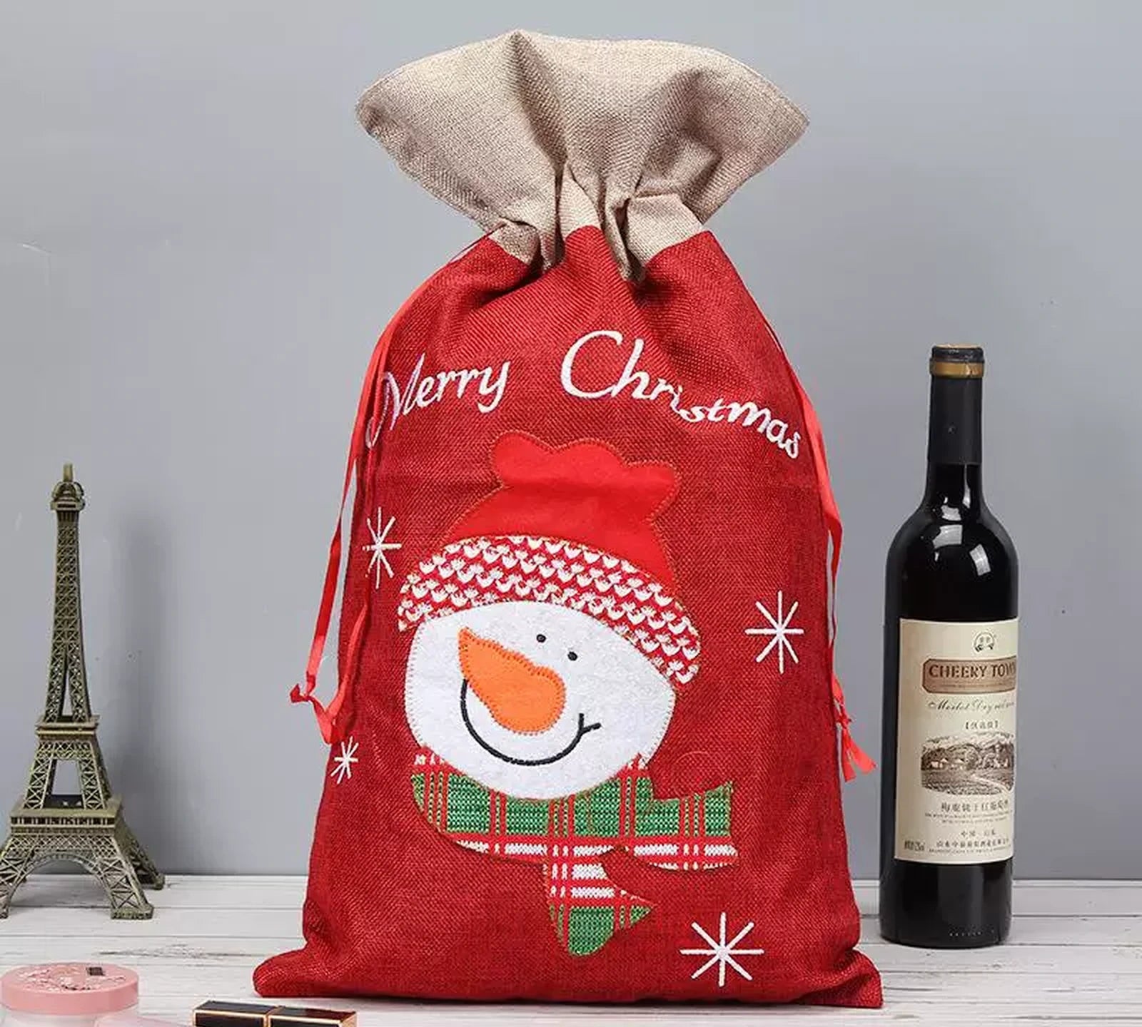 Oversized Drawstring Christmas Gift Sacks – ready-stock variant