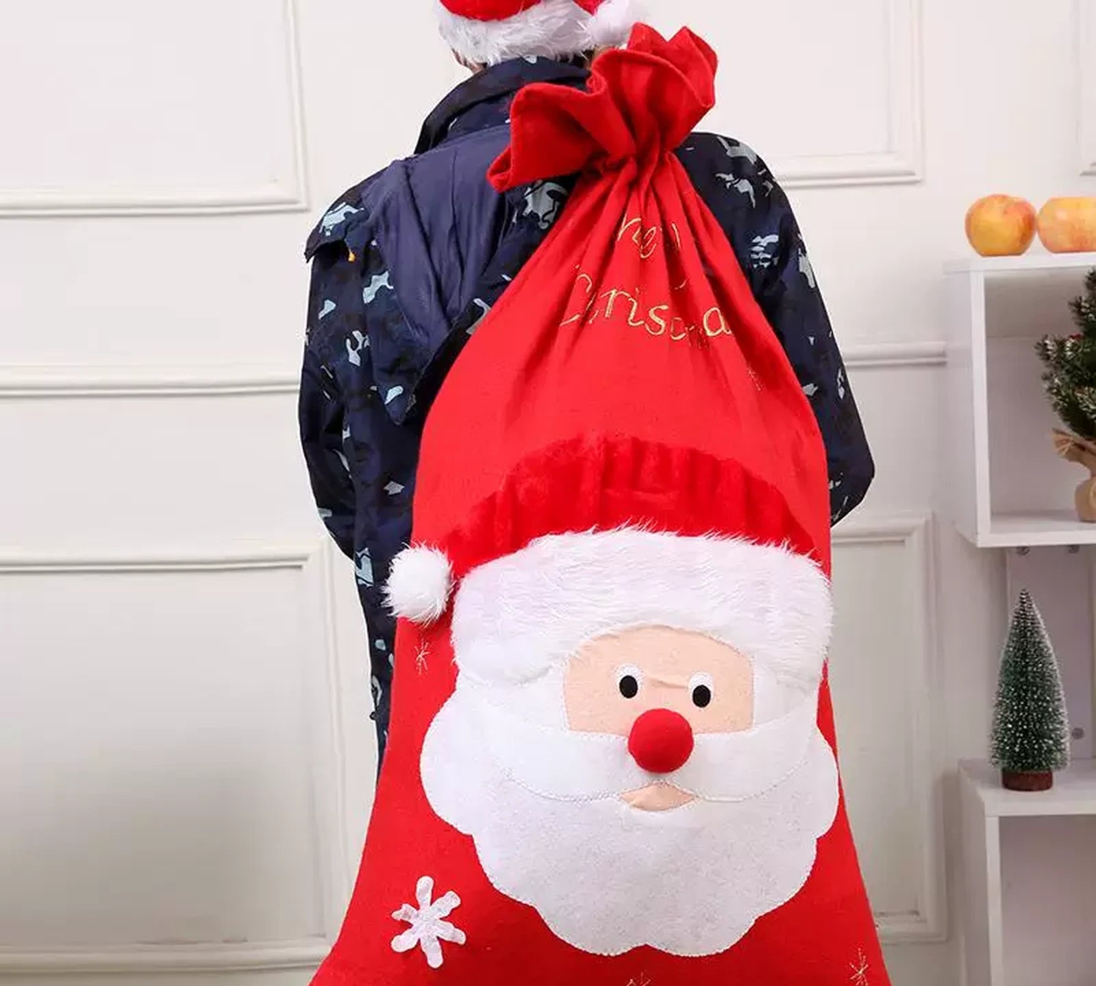 Oversized Drawstring Christmas Gift Sacks – ready-stock variant