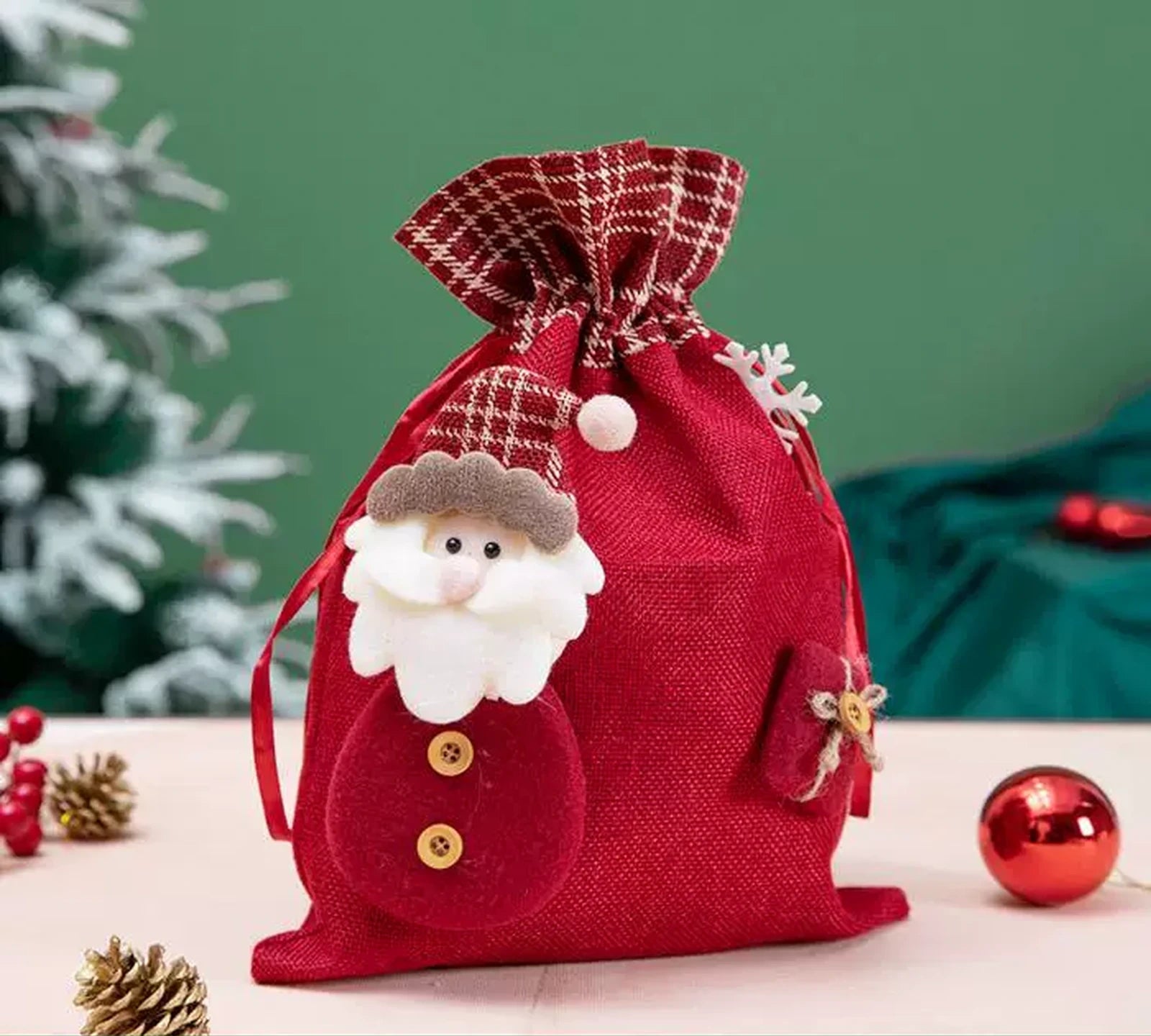 Oversized Drawstring Christmas Gift Sacks – ready-stock variant