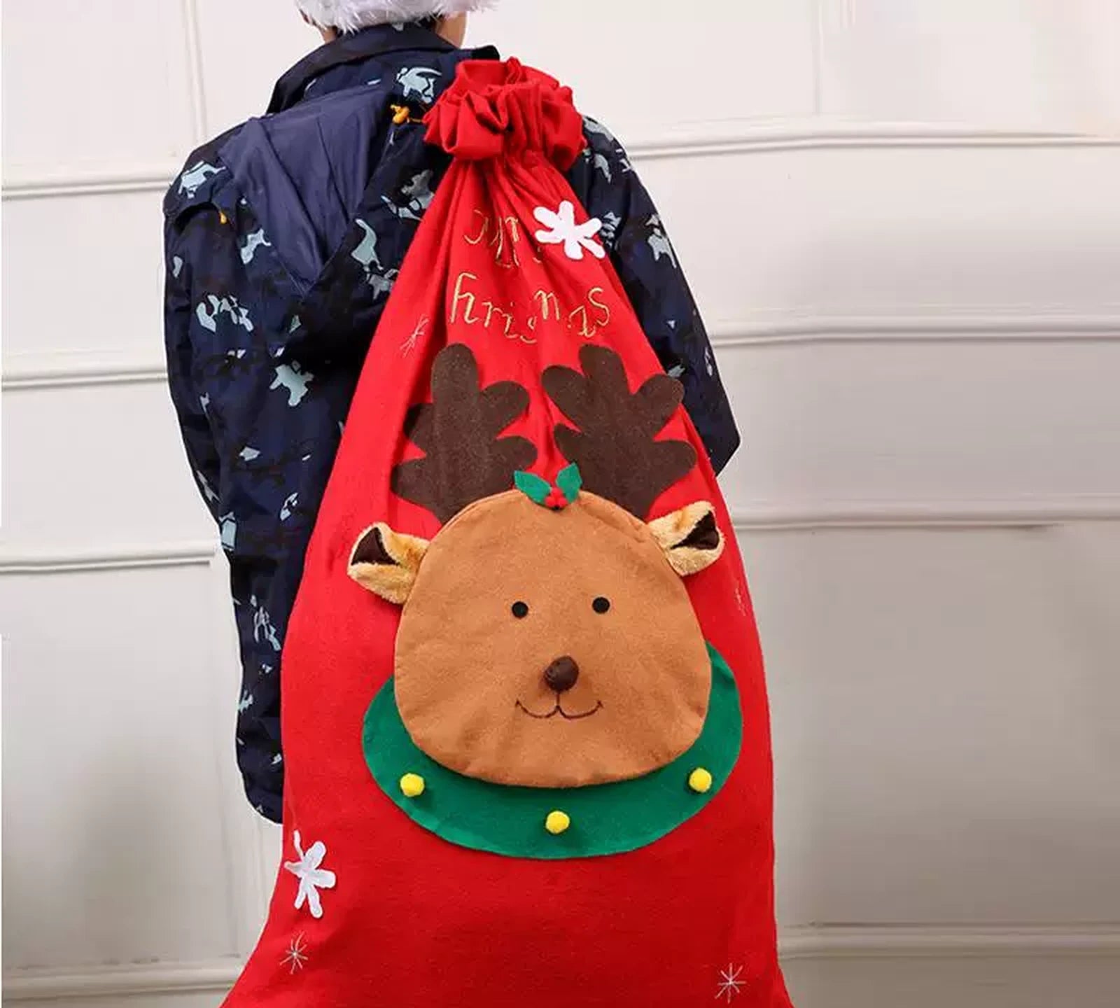 Oversized Drawstring Christmas Gift Sacks – ready-stock variant