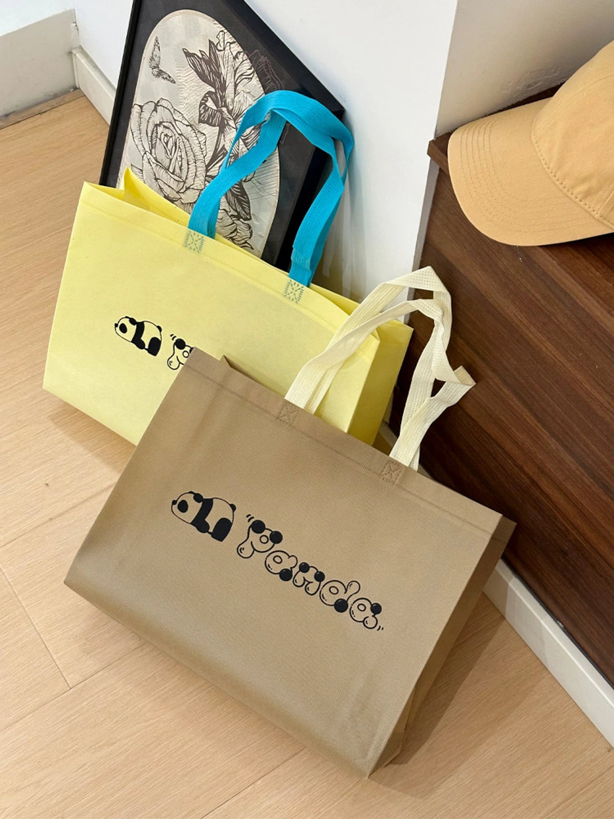 Panda Print Non-Woven Tote Bags — 4 Styles product view 3