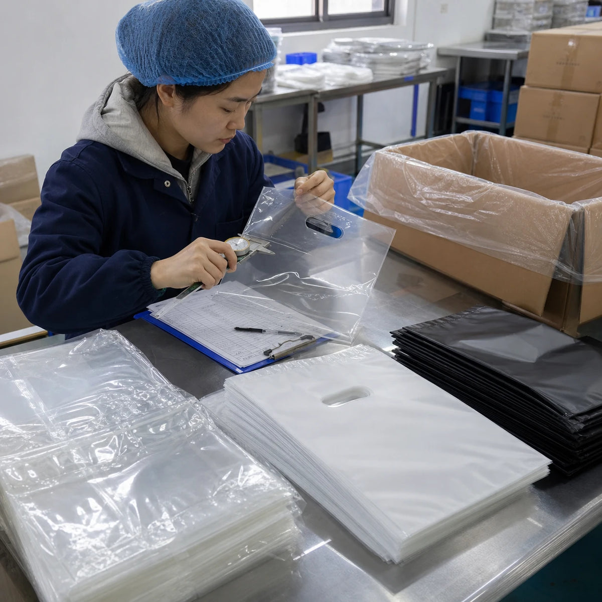 pla finished bag qc packing