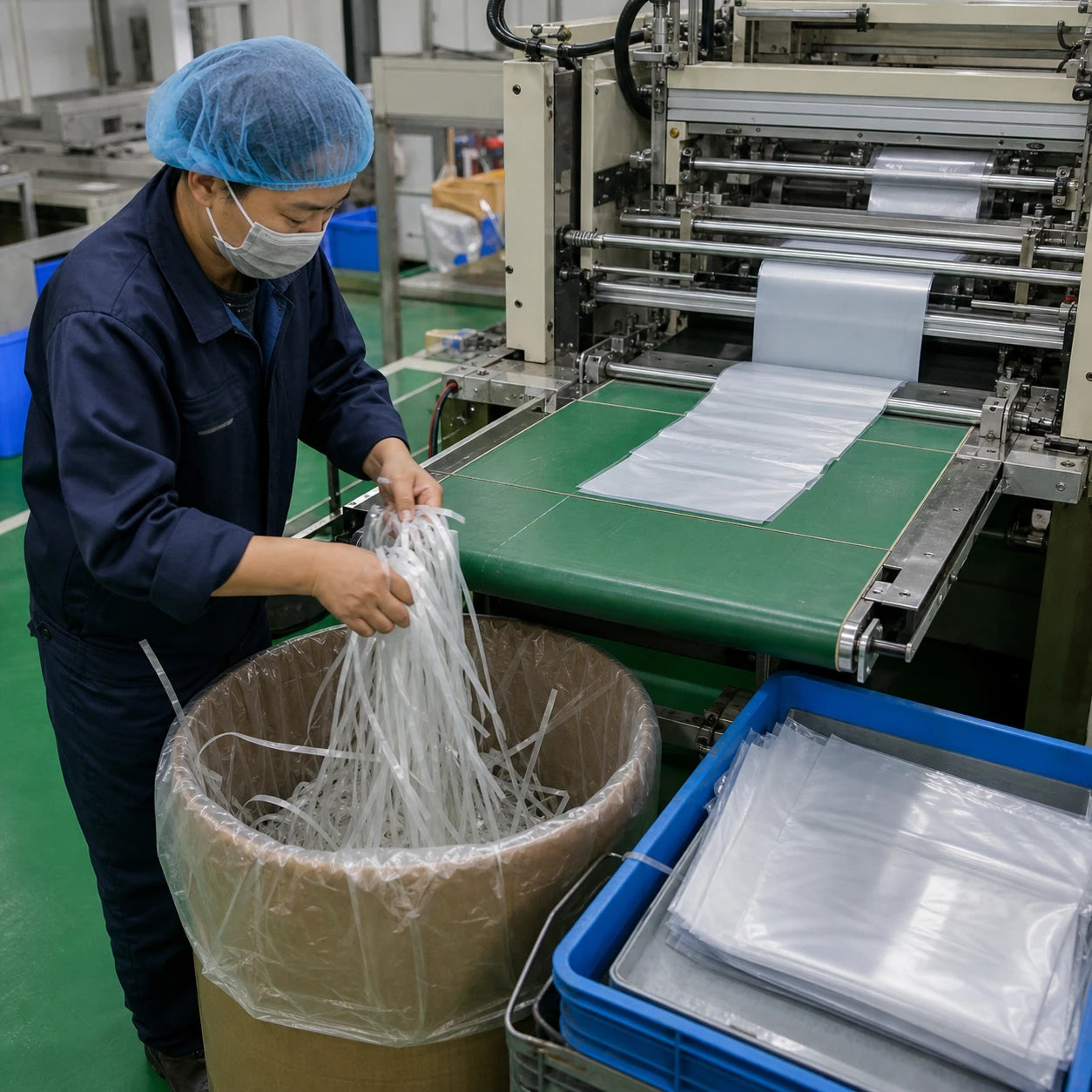 pla production waste control