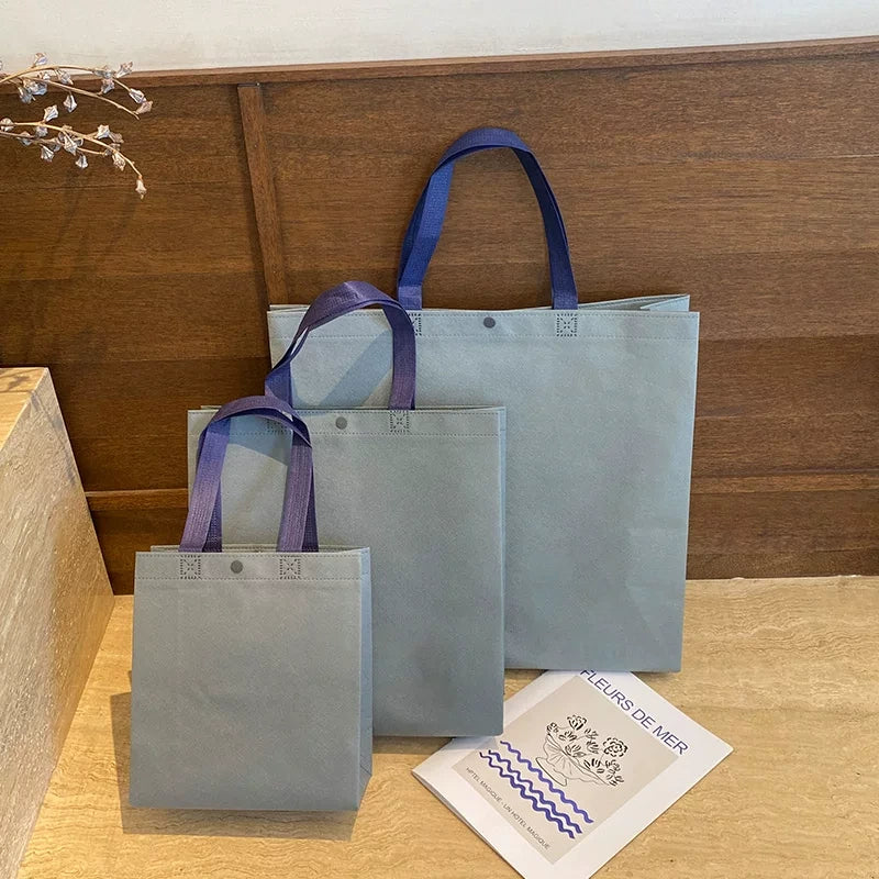 plain gray non woven tote bag