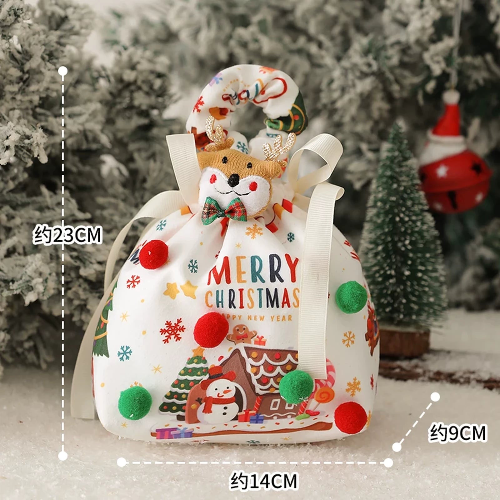 Plush Christmas Gift Bags and Mini Carry Bags – product view