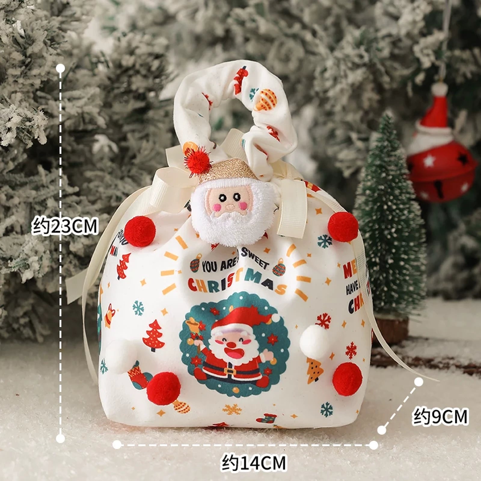 Plush Christmas Gift Bags and Mini Carry Bags – product view