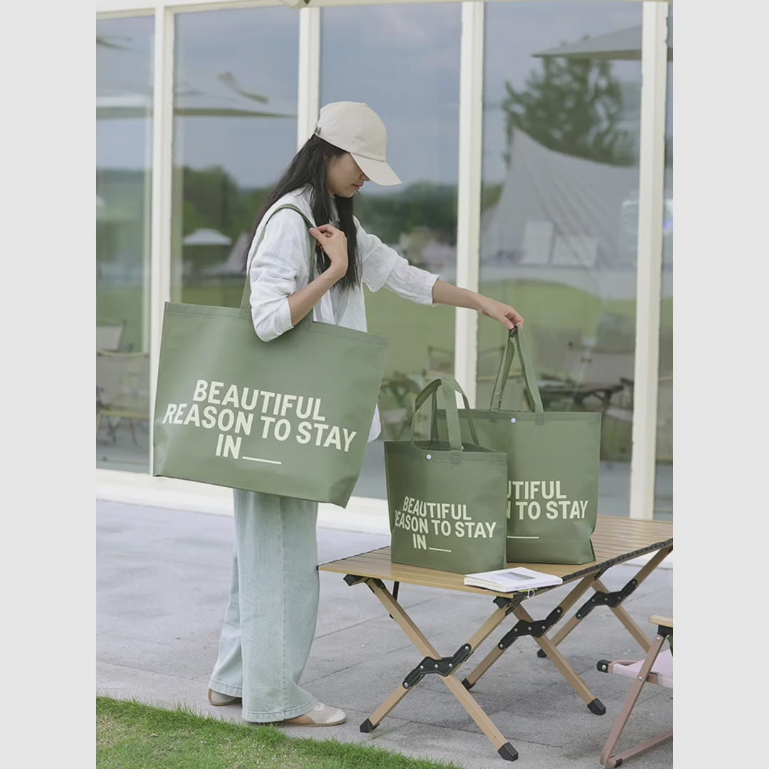 Cedar-Green Non-Woven Tote Bags — 15 Styles product video 1