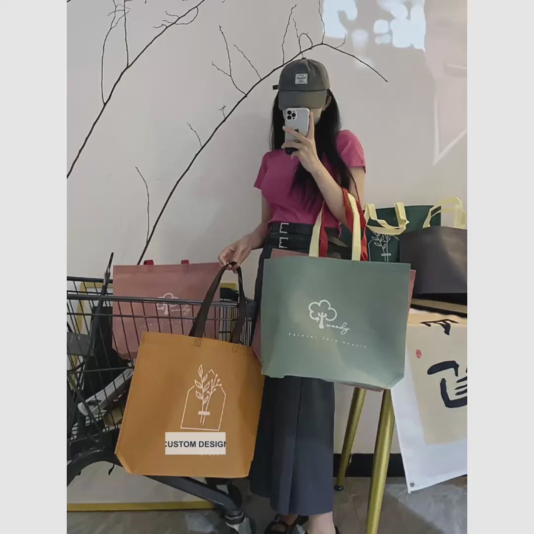 Boutique Non-Woven Tote Bags — 5 Styles product video 1