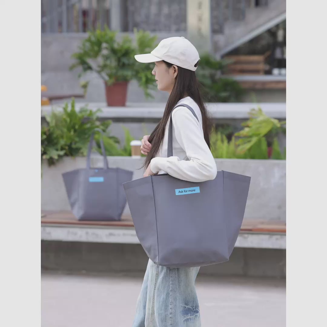 Color-Block Stitched Non-Woven Tote Bags — 10 Styles product video 1