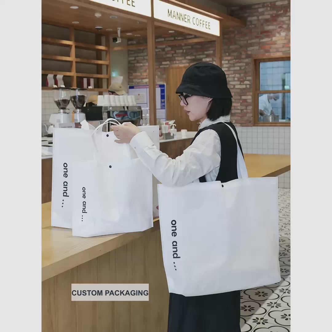 Boutique Non-Woven Tote Bags — 3 Styles product video 1