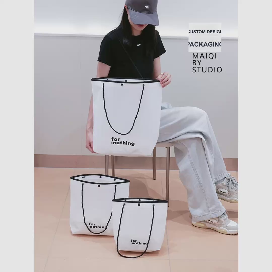 Stitched Non-Woven Garment Packaging Bags — 6 Styles product video 1