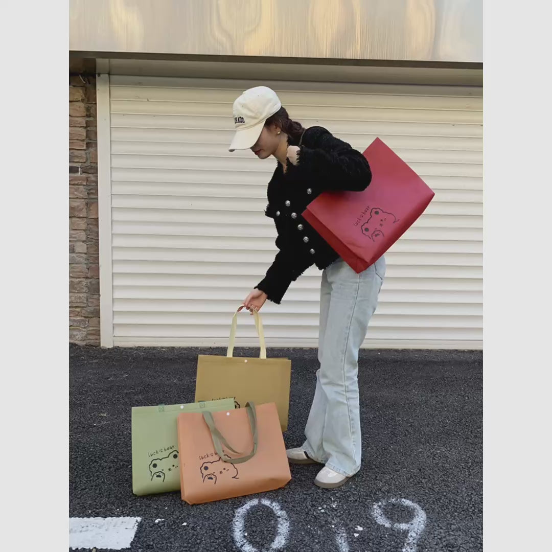 Snap-Closure Non-Woven Tote Bags — 8 Styles product video 1