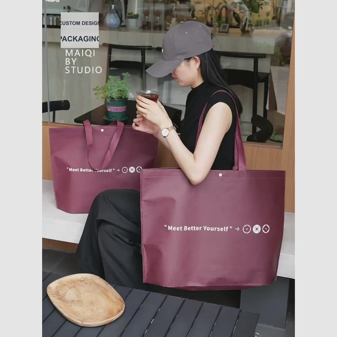 Ancora-Red Non-Woven Tote Bags — 4 Styles product video 1