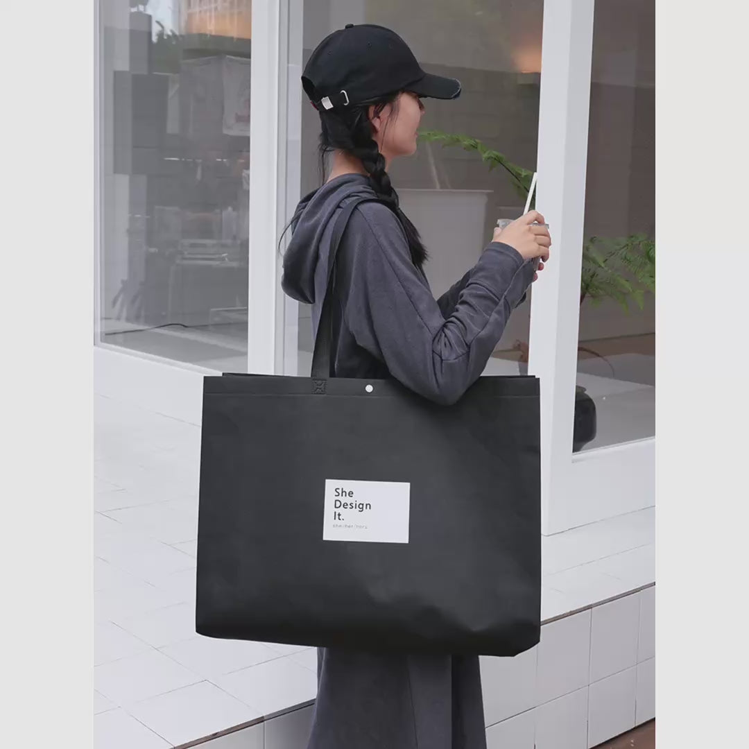 Large-Capacity Non-Woven Tote Bags — 3 Styles product video 1