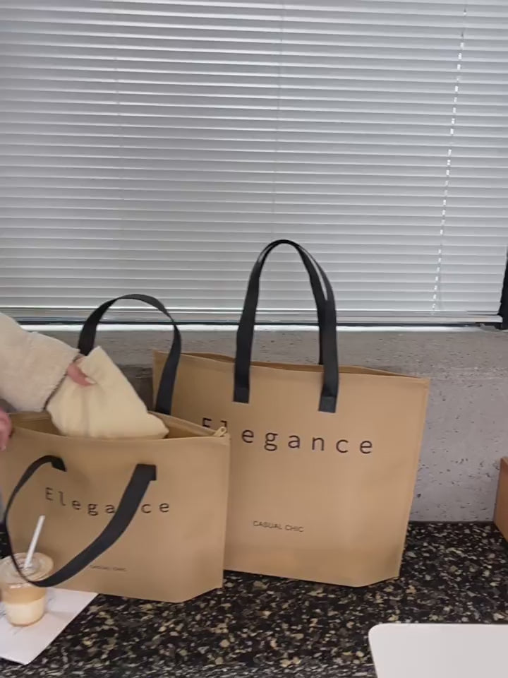 Zipper non-woven tote bag product demonstration video