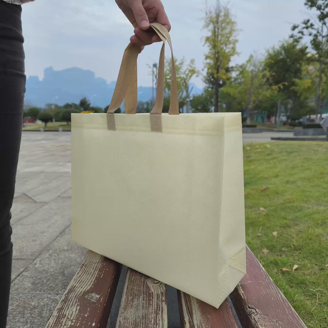 Heavy-Duty Non-Woven Tote Bags — 25 Colors product video 1