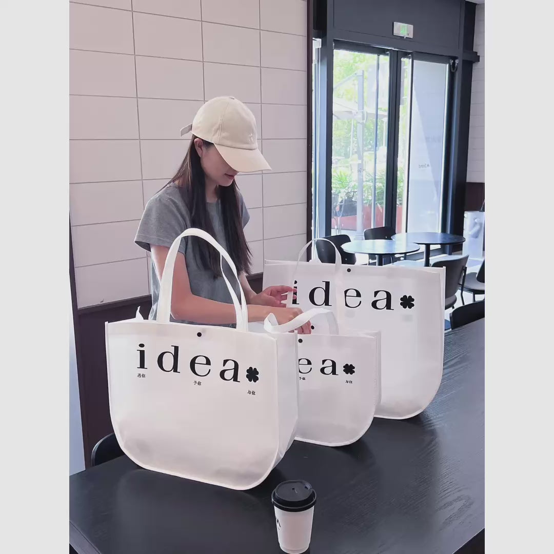 Crescent Non-Woven Tote Bags — 2 Styles product video 1
