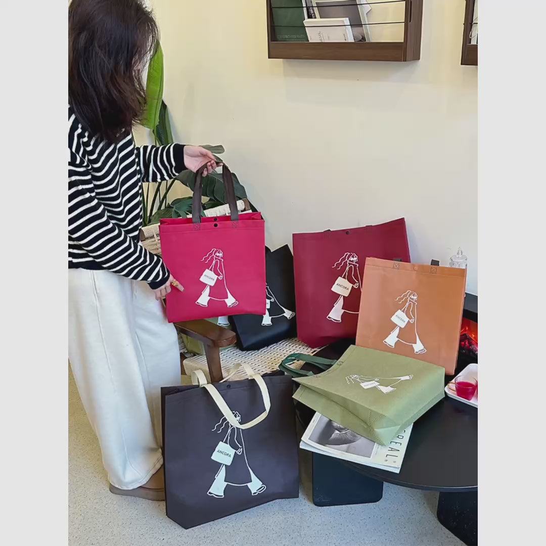 Snap-Closure Non-Woven Tote Bags — 11 Styles product video 1