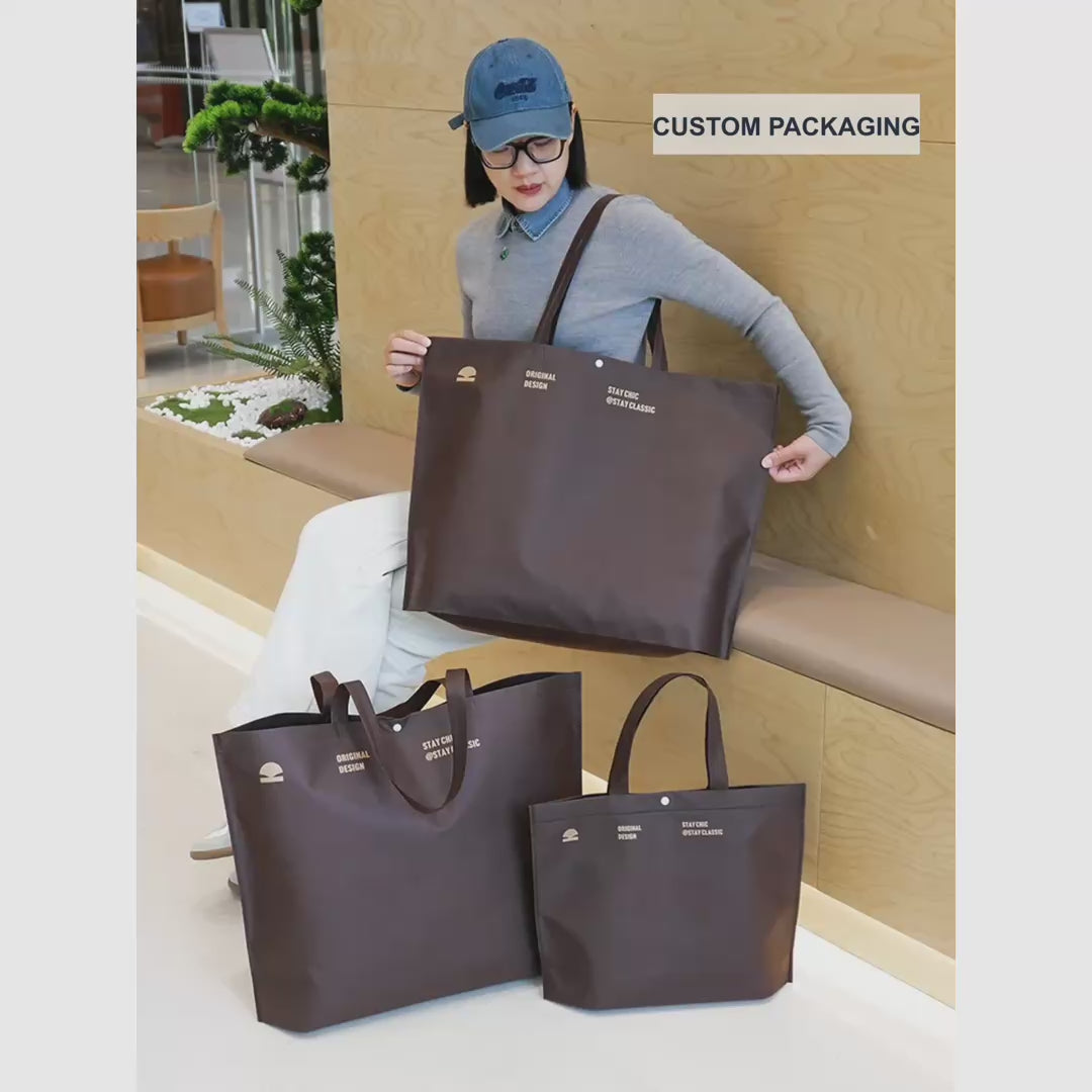 13-Style Large-Capacity Non-Woven Boutique Tote Bags product video 1