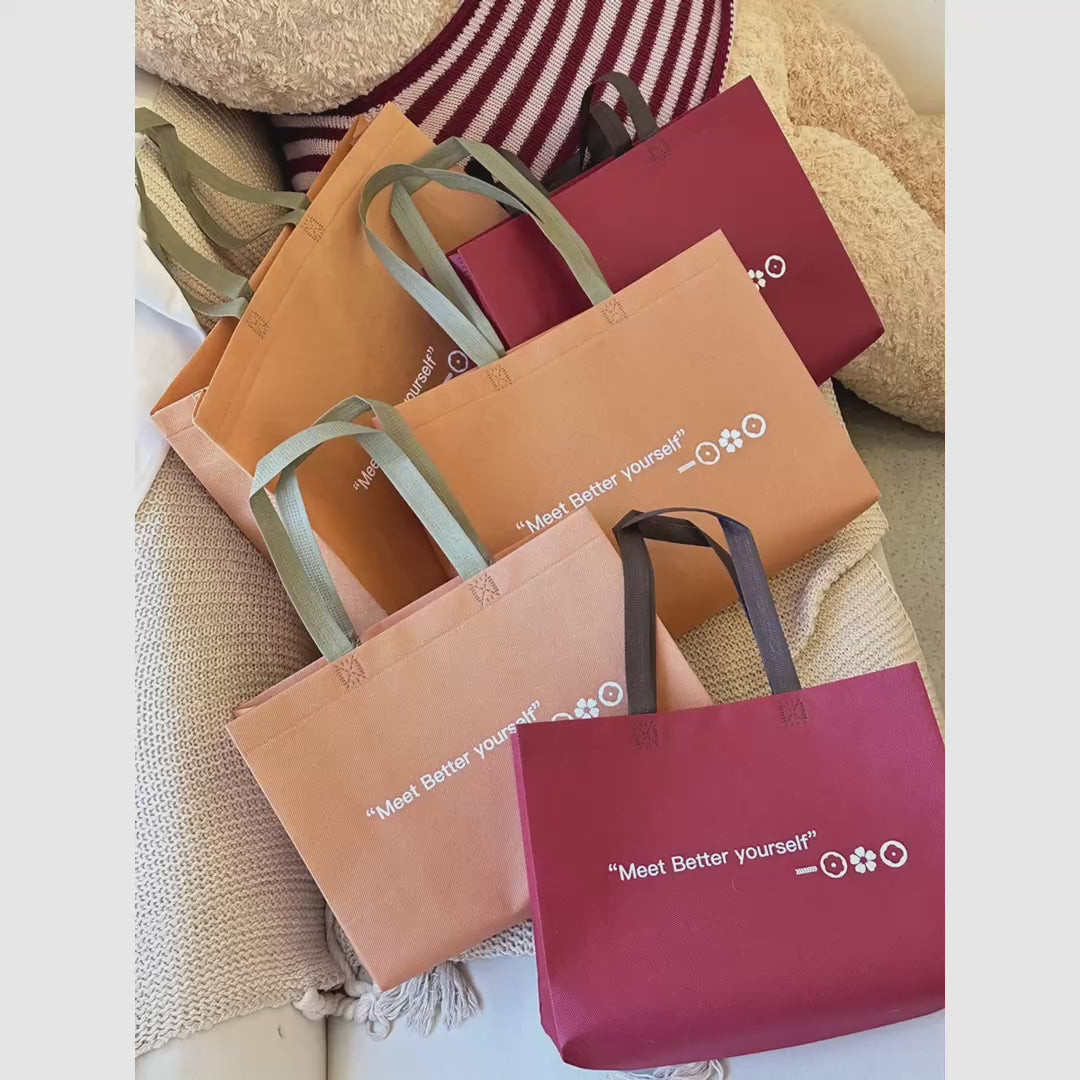 Ancora Red Non-Woven Tote Bags — 4 Styles product video 1