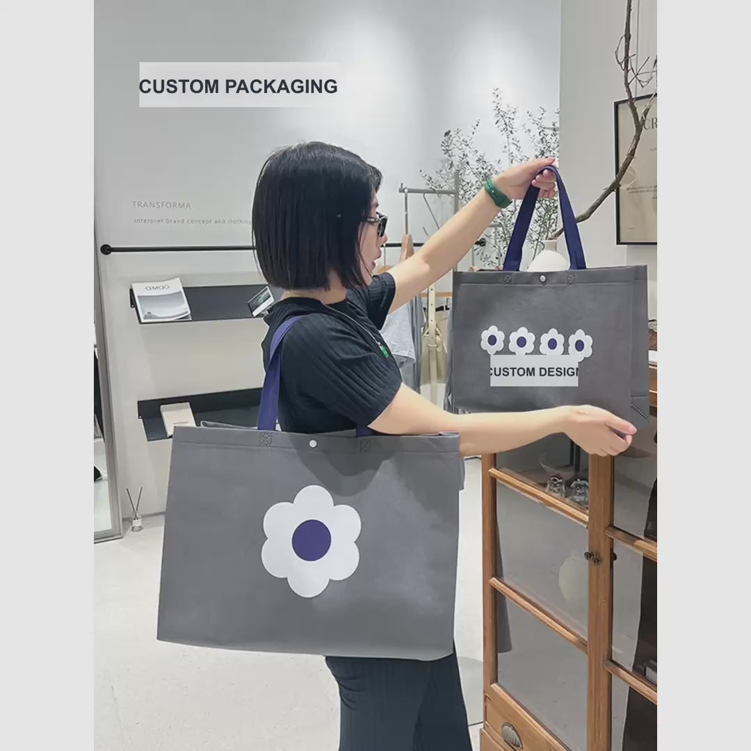 Boutique Non-Woven Tote Bags — 2 Styles product video 1
