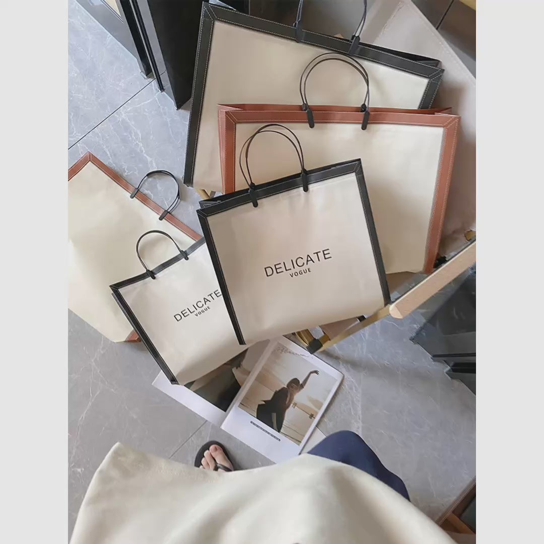 Ribbon Gift Non-Woven Tote Bags — 4 Styles product video 1