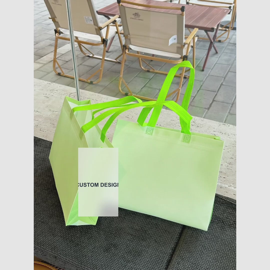 Laminated Non-Woven Tote Bags — 1 Style product video 1
