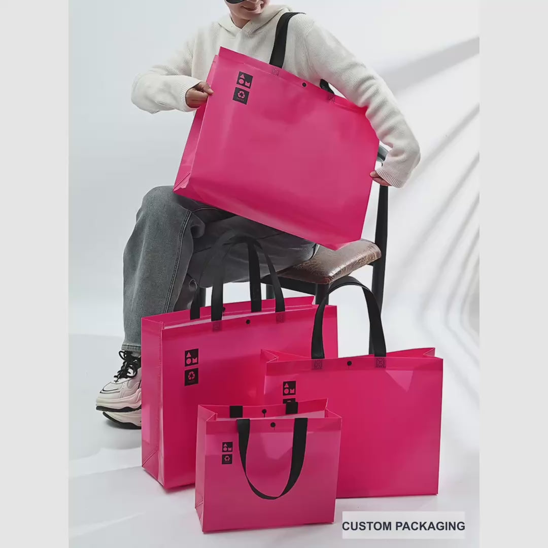 Laminated Non-Woven Tote Bags — 2 Styles product video 1