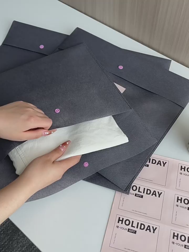 Envelope-style non-woven bag product demonstration video