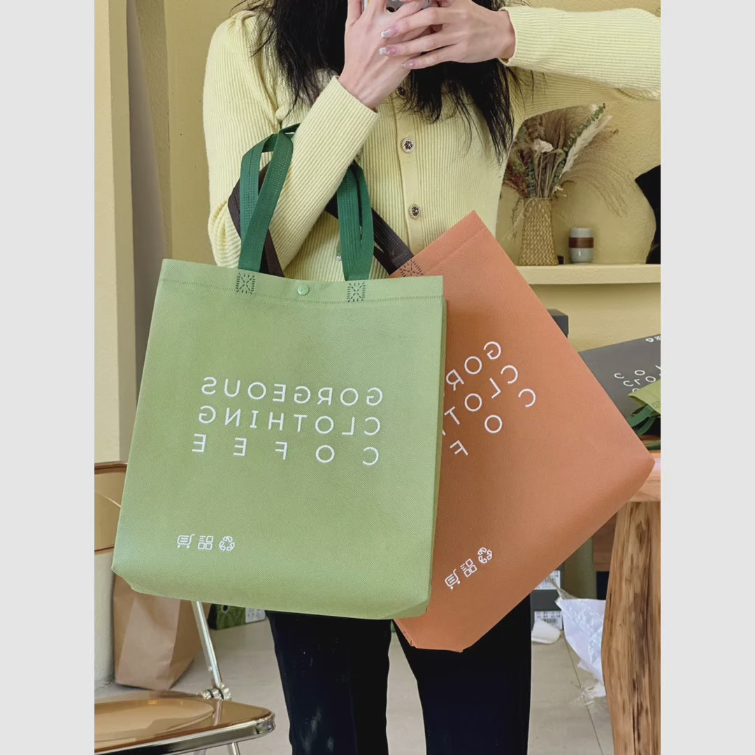 Snap-Closure Non-Woven Tote Bags — 8 Styles product video 1