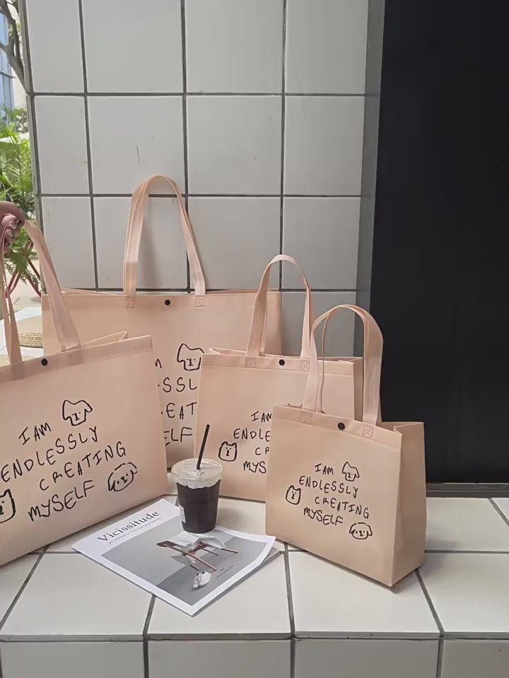 Custom non-woven tote bags product video