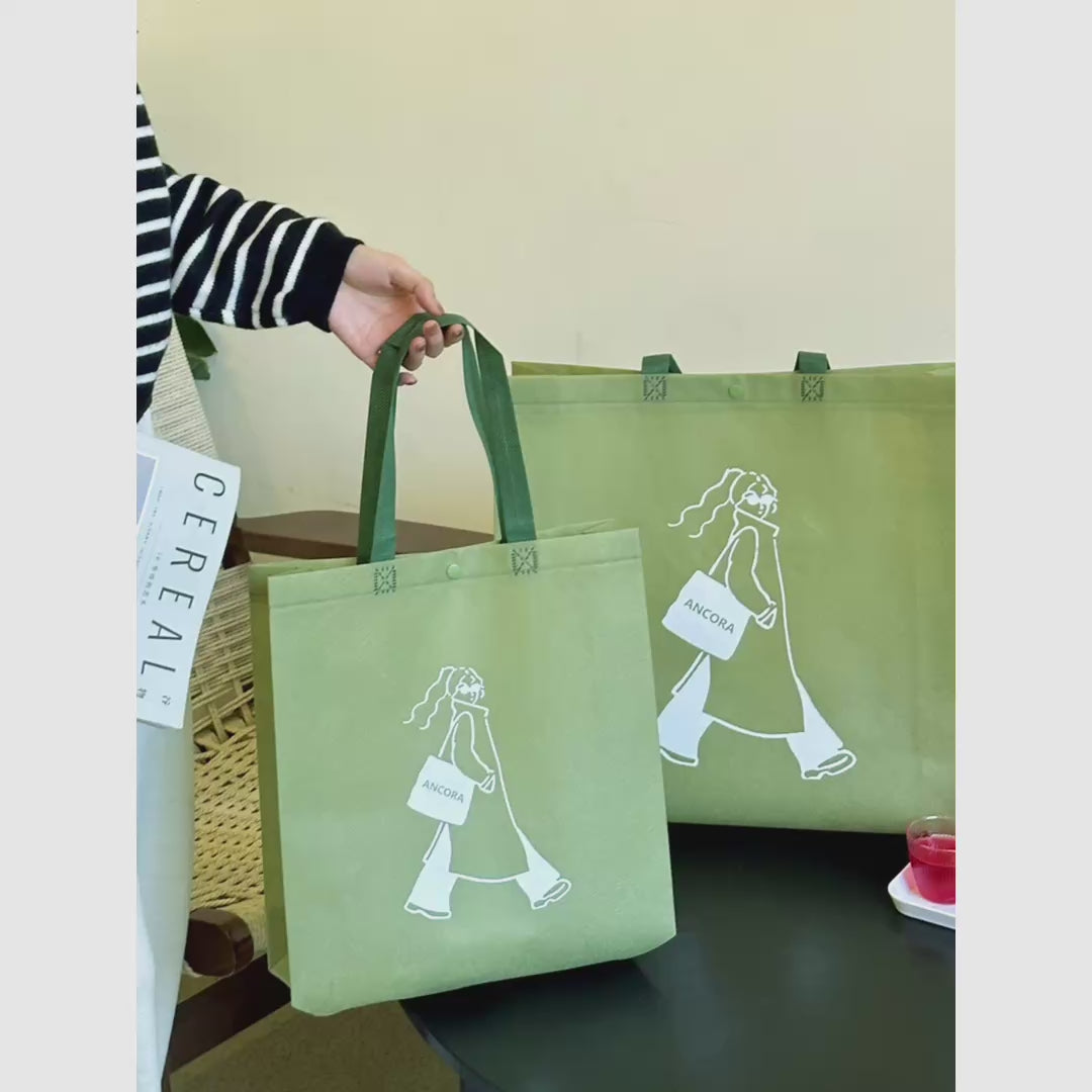Heavy-Duty Snap-Closure Non-Woven Tote Bags — 8 Styles product video 1