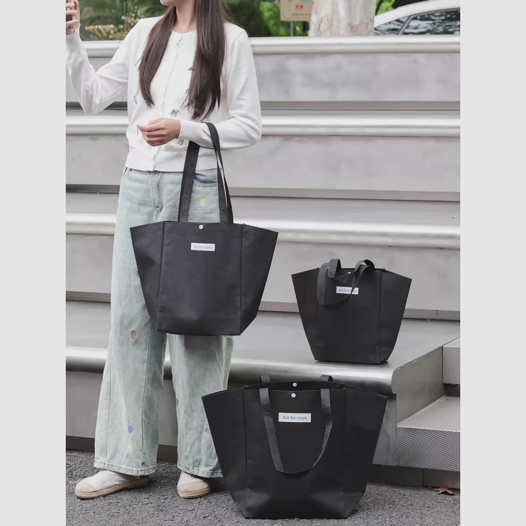 Stitched Non-Woven Tote Bags — 2 Styles product video 1