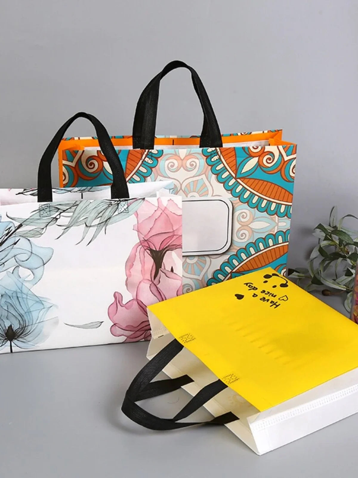Printed Laminated Non-Woven Tote Bags — 20 Designs product view 1