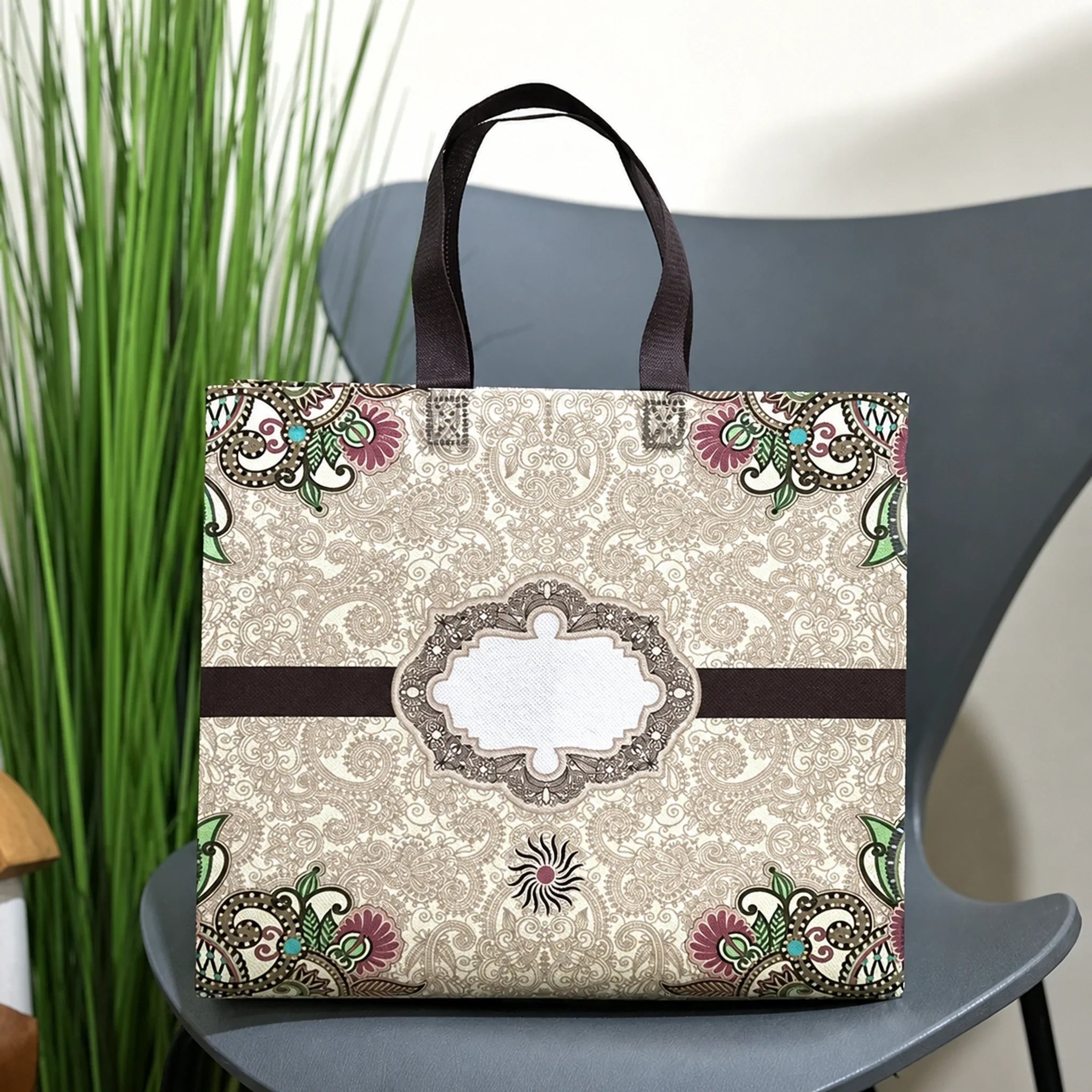 European Stripe printed laminated non-woven tote bags — 30 designs
