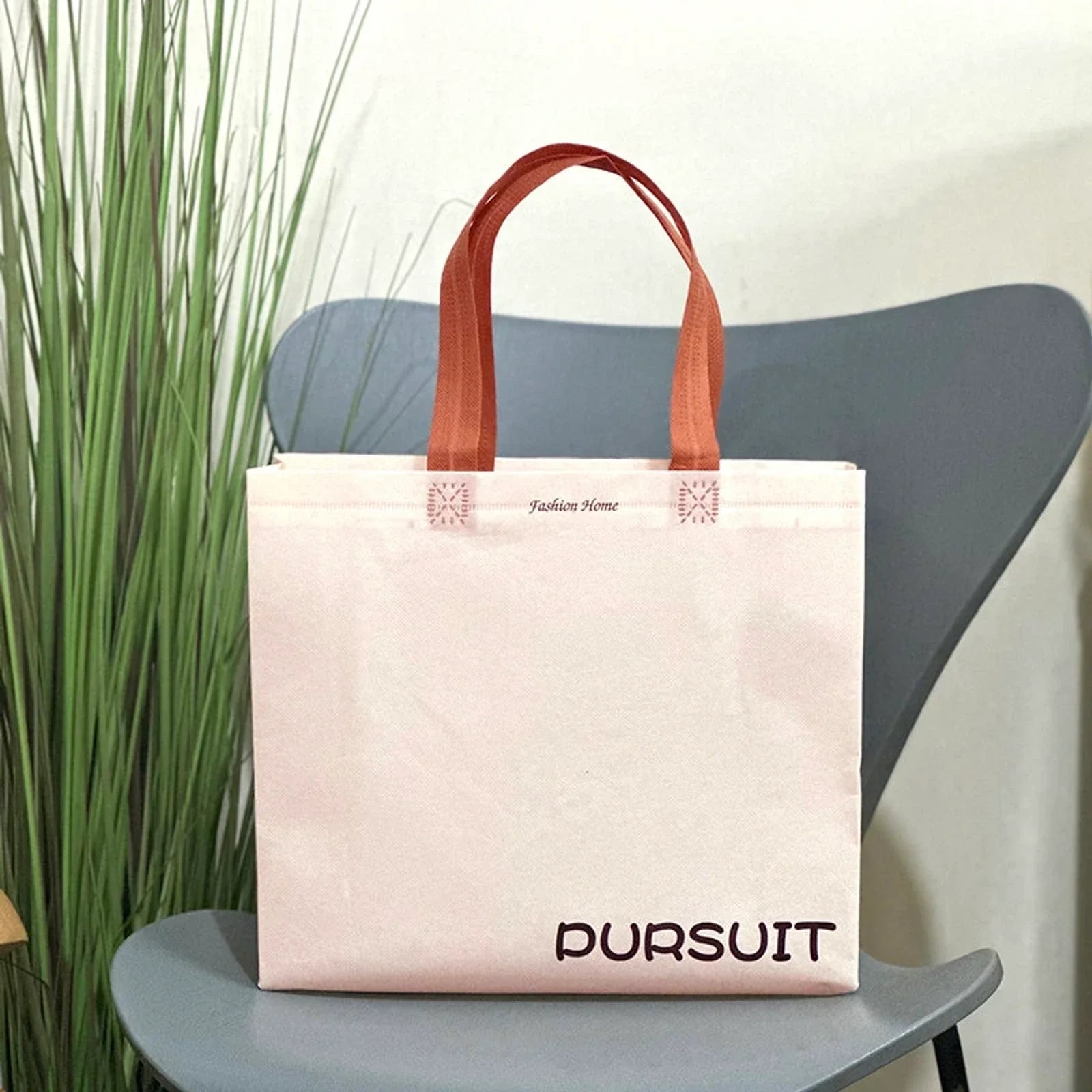Pink White Letter Print printed laminated non-woven tote bags — 30 designs