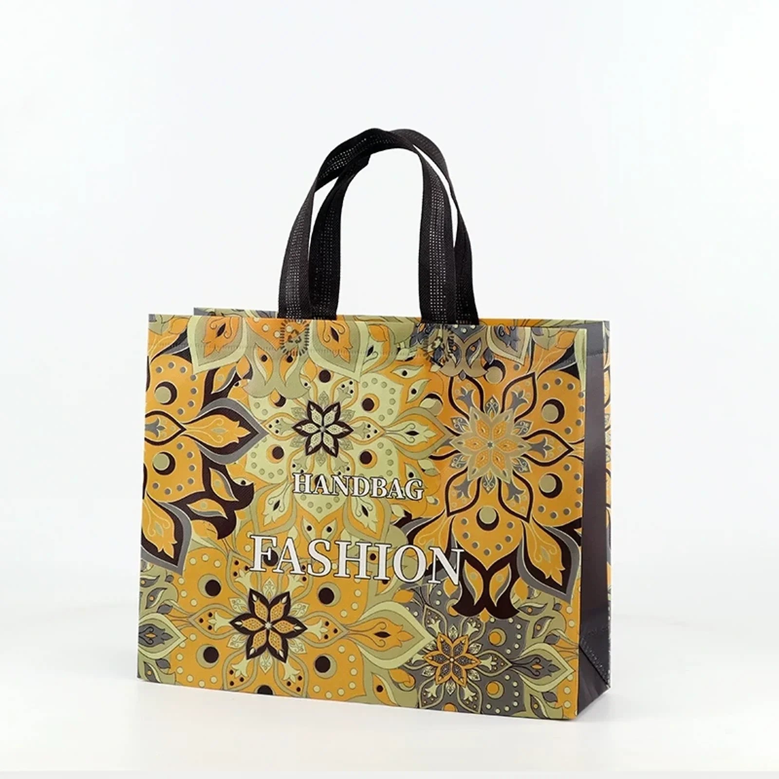 Printed Non-Woven Tote Bags — 18 Designs — European Floral