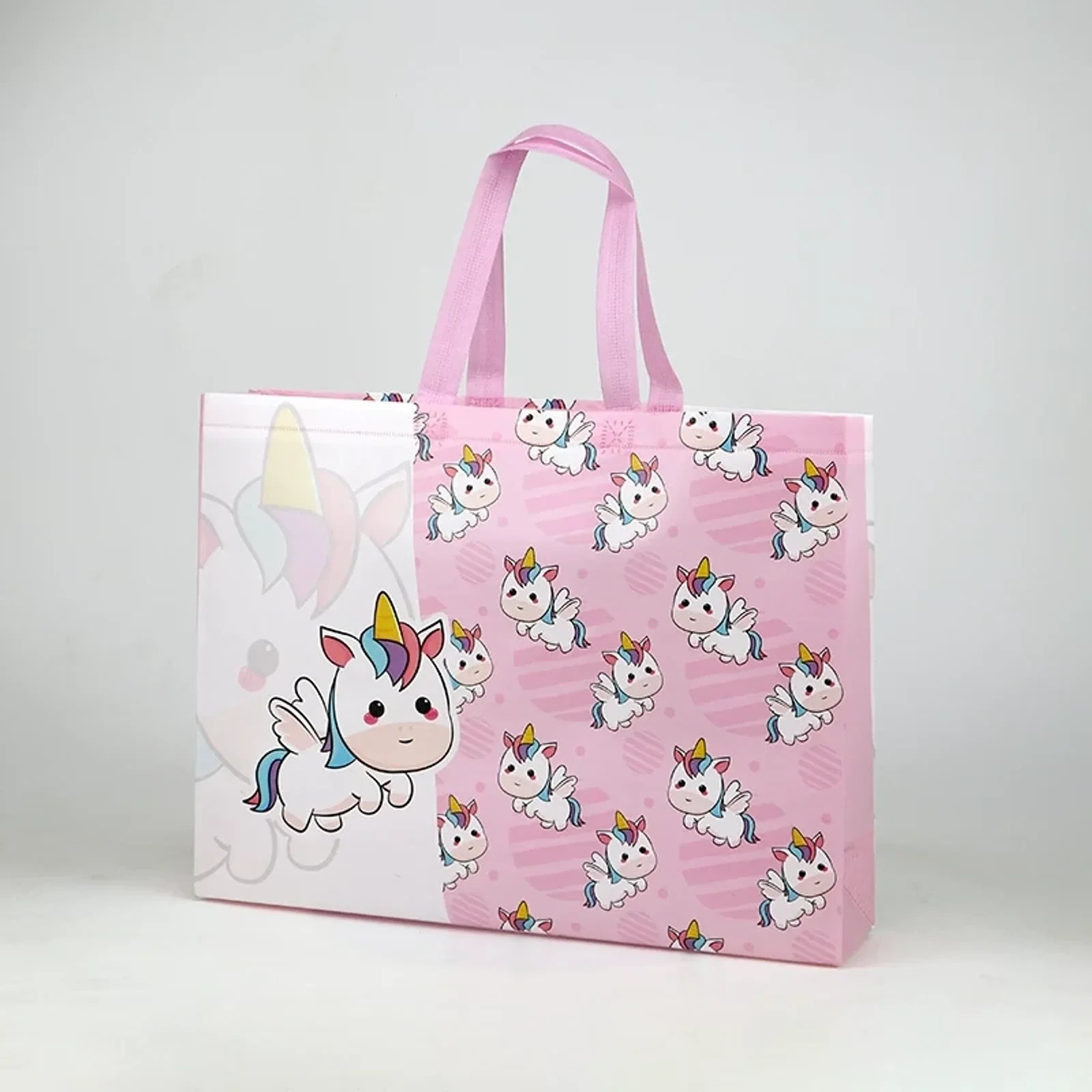 Printed Non-Woven Tote Bags — 18 Designs — Unicorn