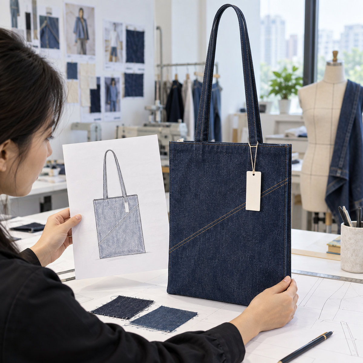 Custom tote bag manufacturing by ToteBag-Factory