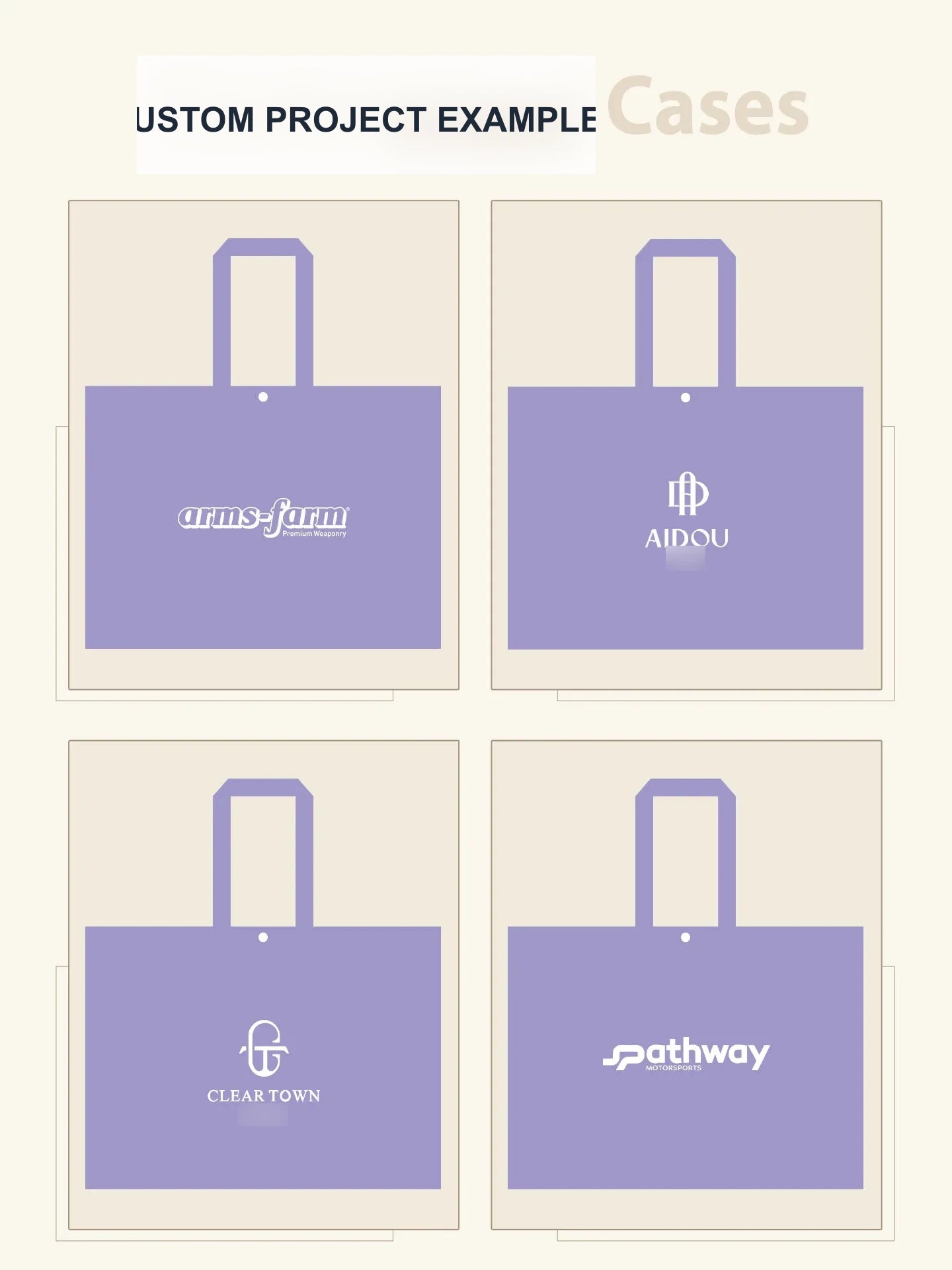 Purple Non-Woven Tote Bags — 10 Styles product view 5