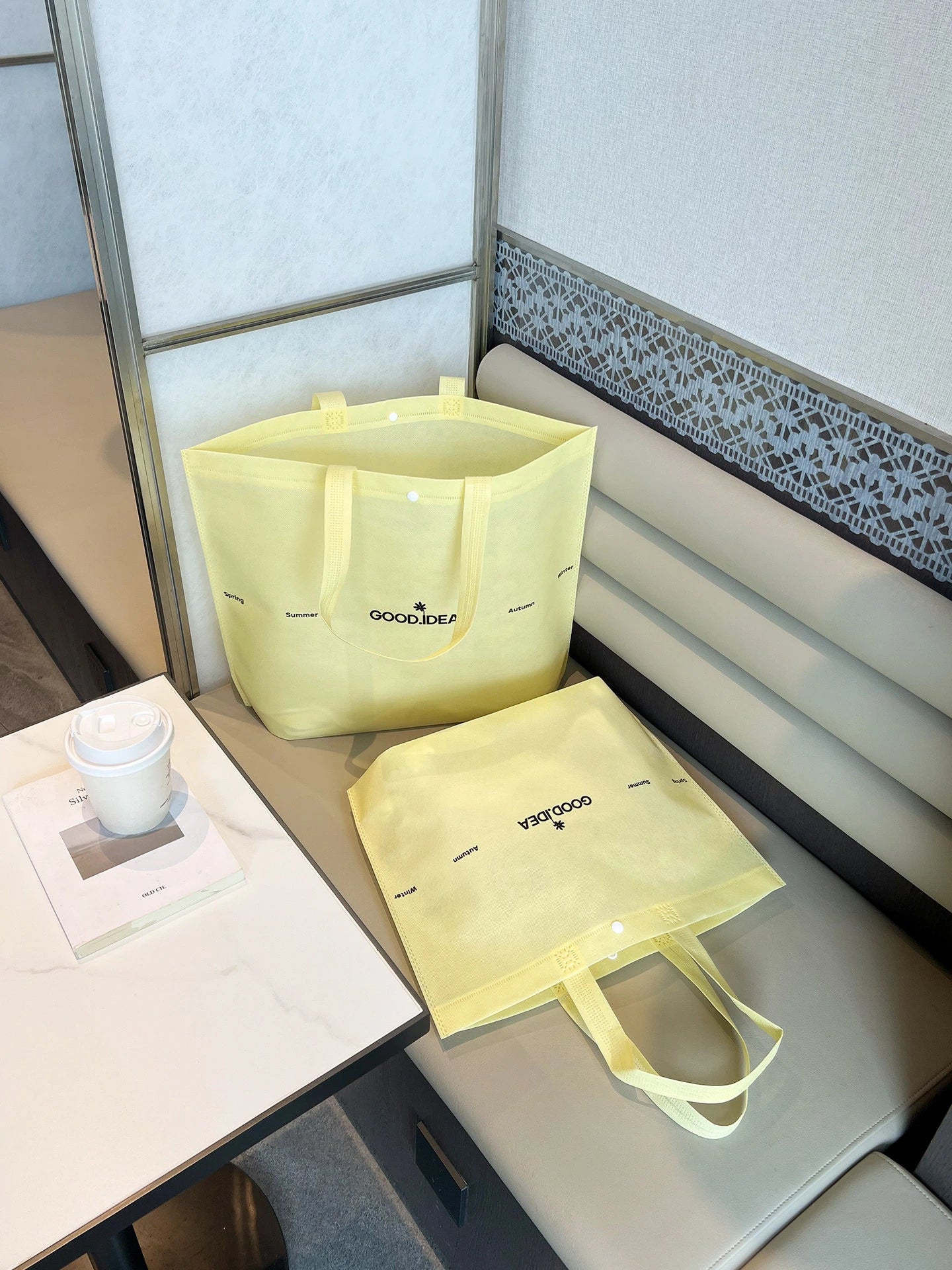 Purple Non-Woven Tote Bags — 15 Styles product view 3