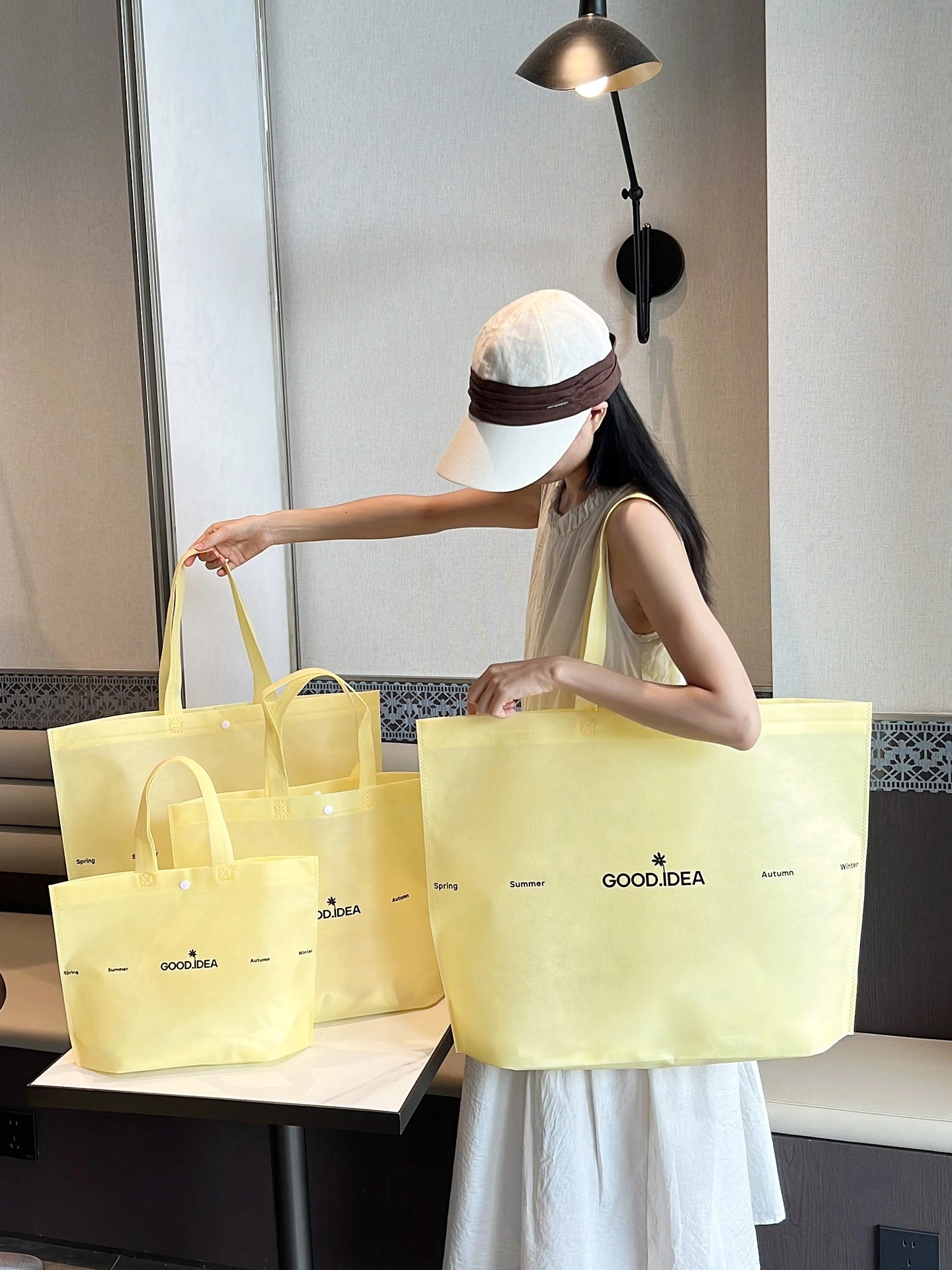 Purple Non-Woven Tote Bags — 15 Styles product view 4