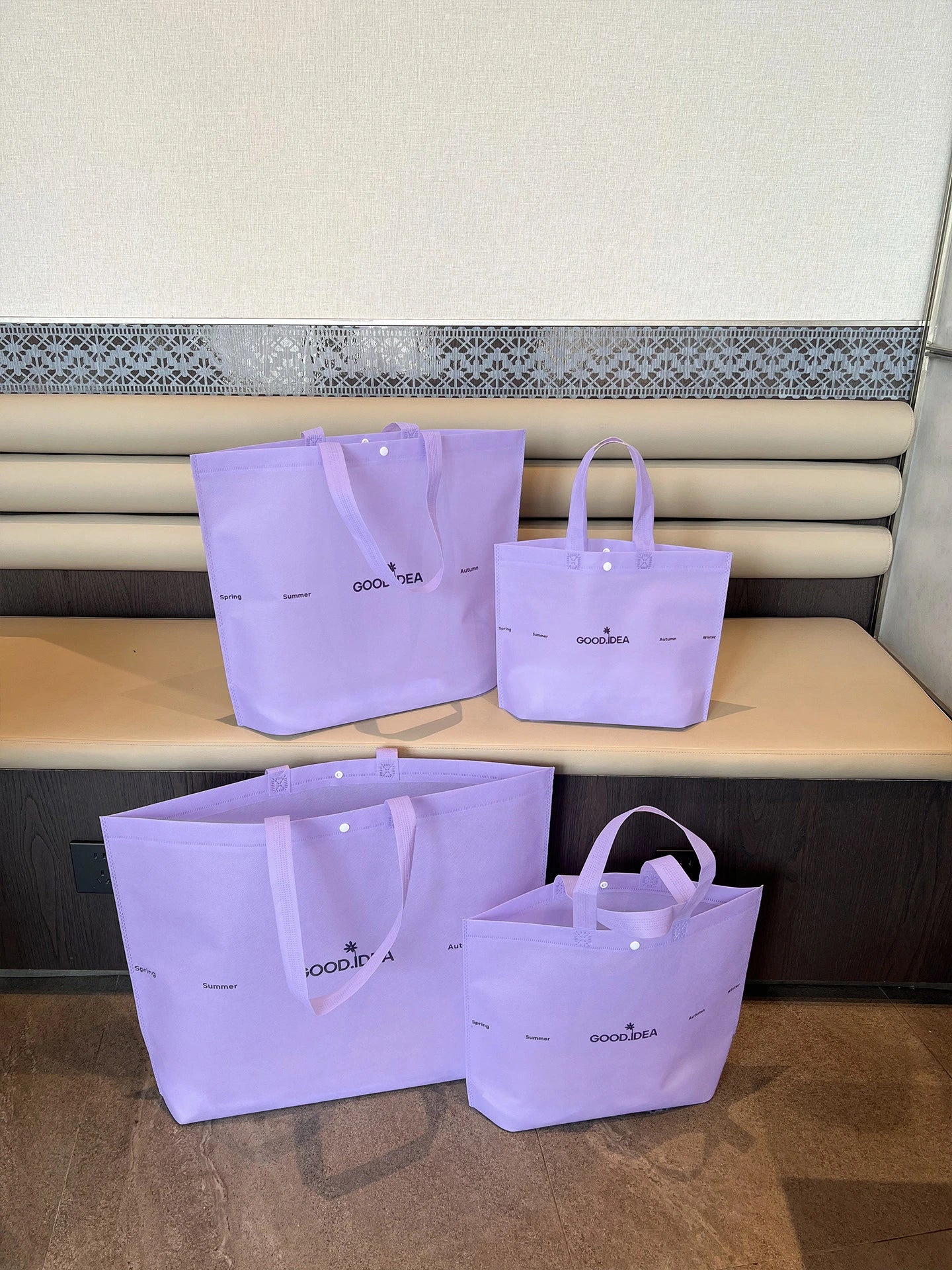 Purple Non-Woven Tote Bags — 15 Styles product view 5