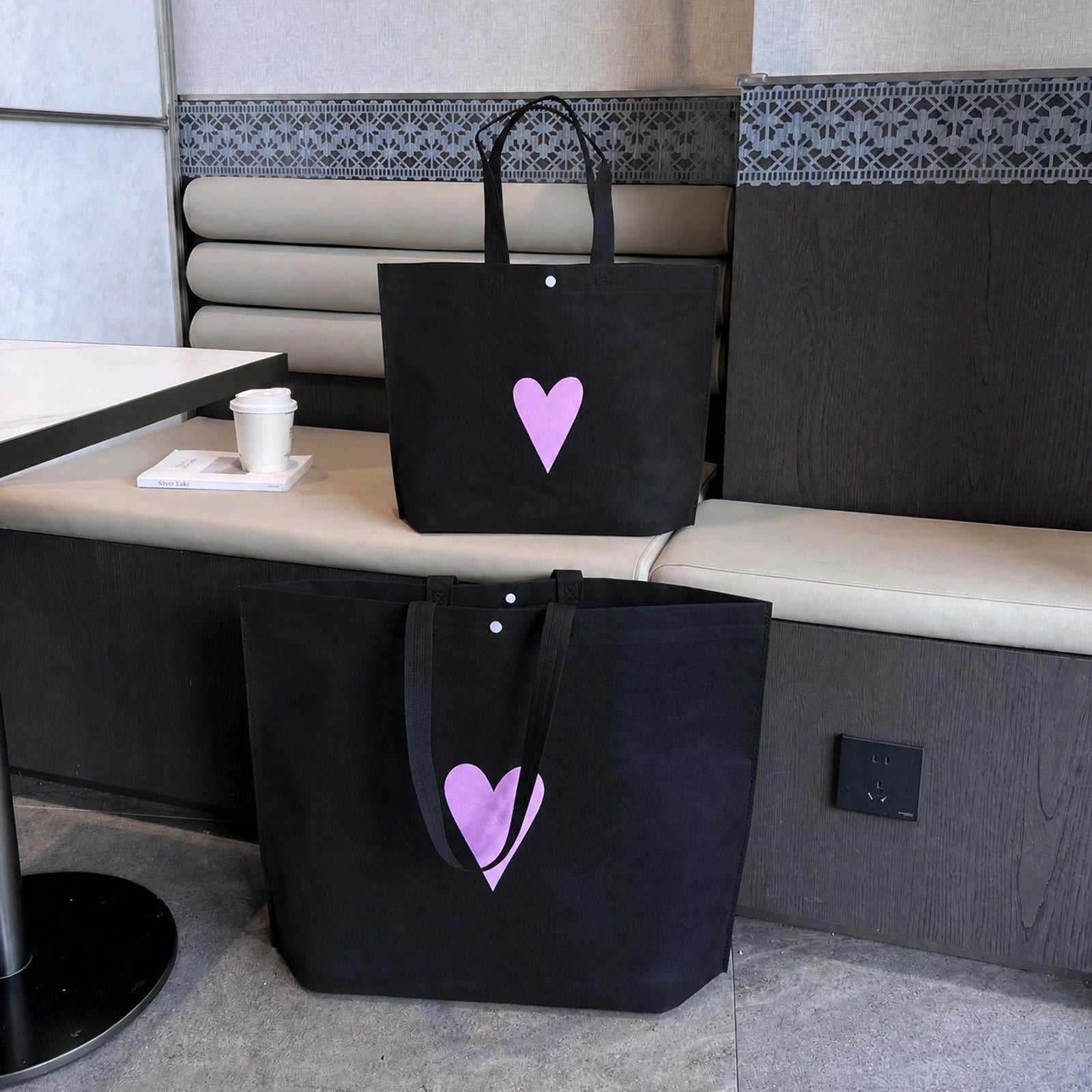 Purple Non-Woven Tote Bags — 15 Styles — — PinkHeart Print