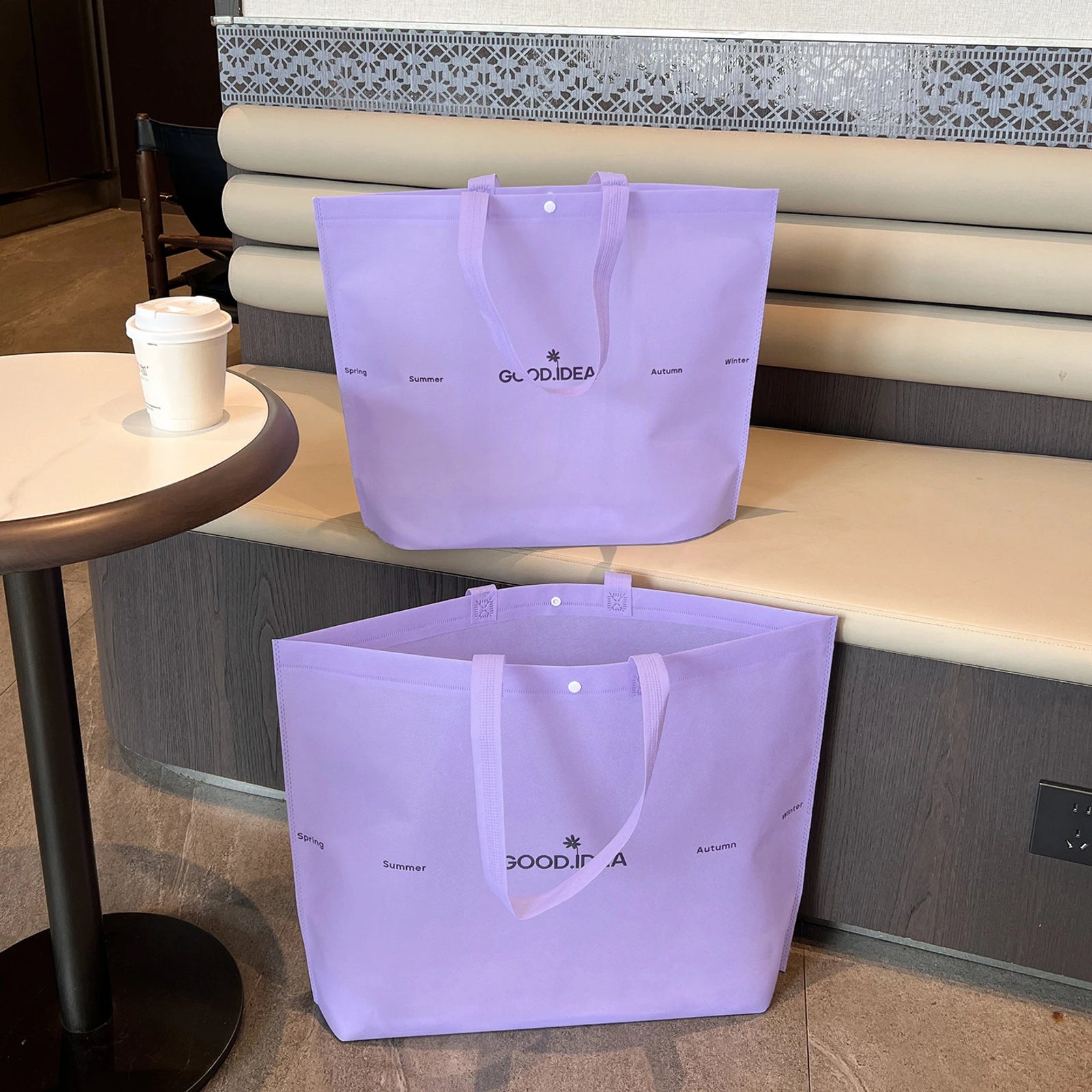 Purple Non-Woven Tote Bags — 15 Styles — — Purple