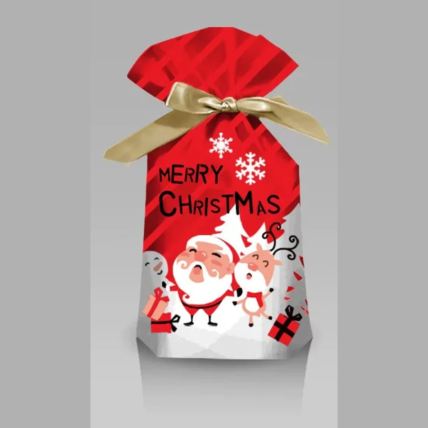 Ribbon-Closure Christmas Gift Bags – selected style
