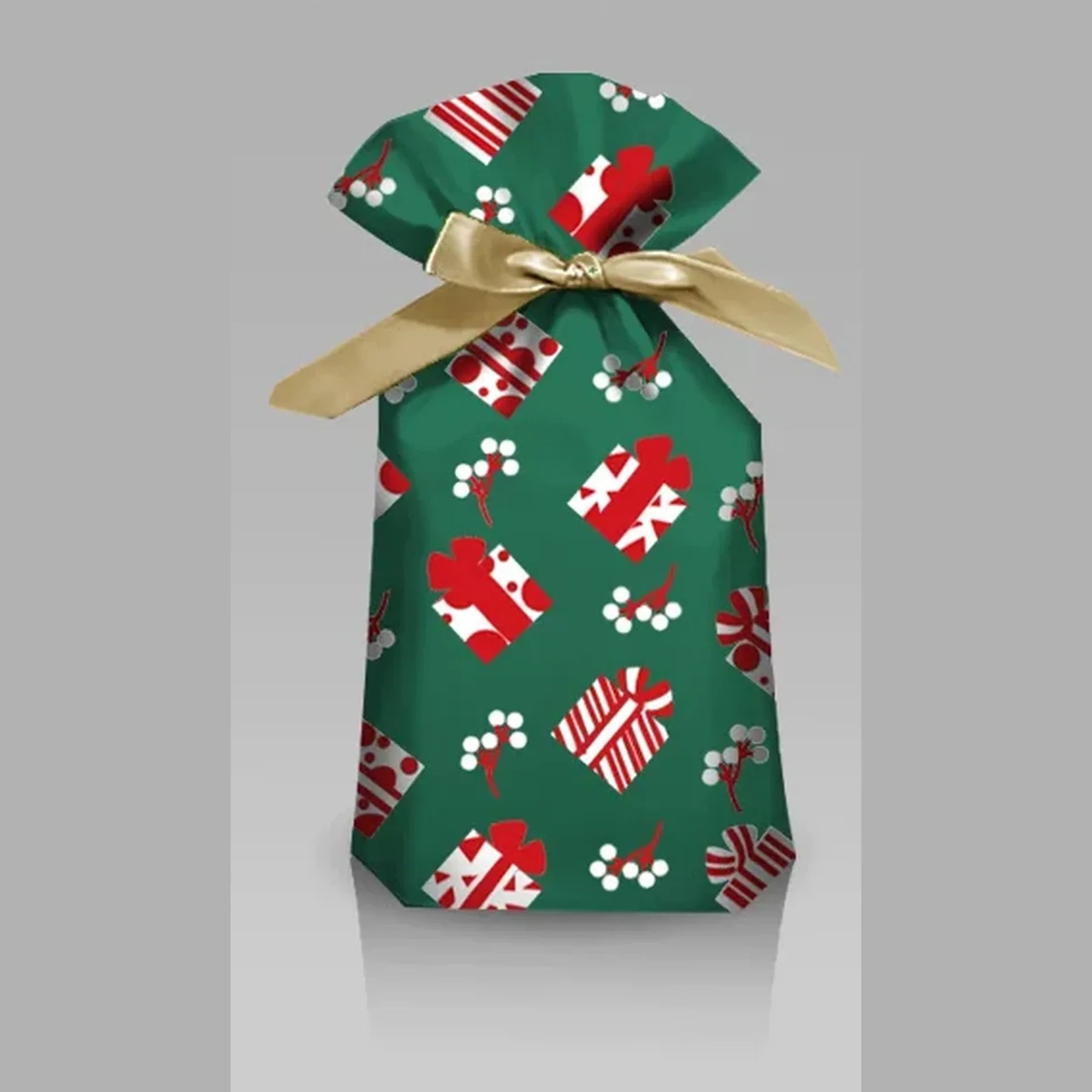 Ribbon-Closure Christmas Gift Bags – selected style