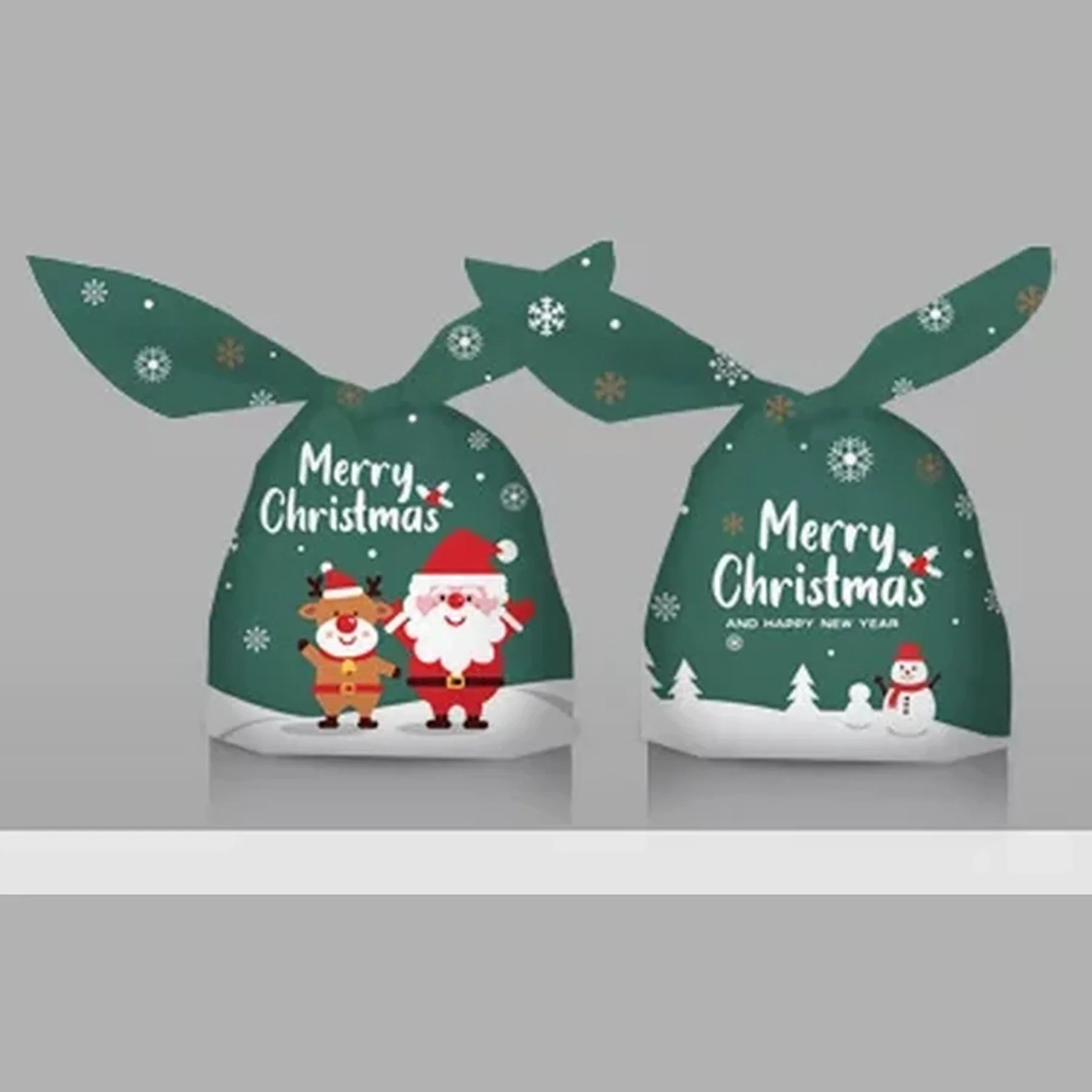 Ribbon-Closure Christmas Gift Bags – selected style