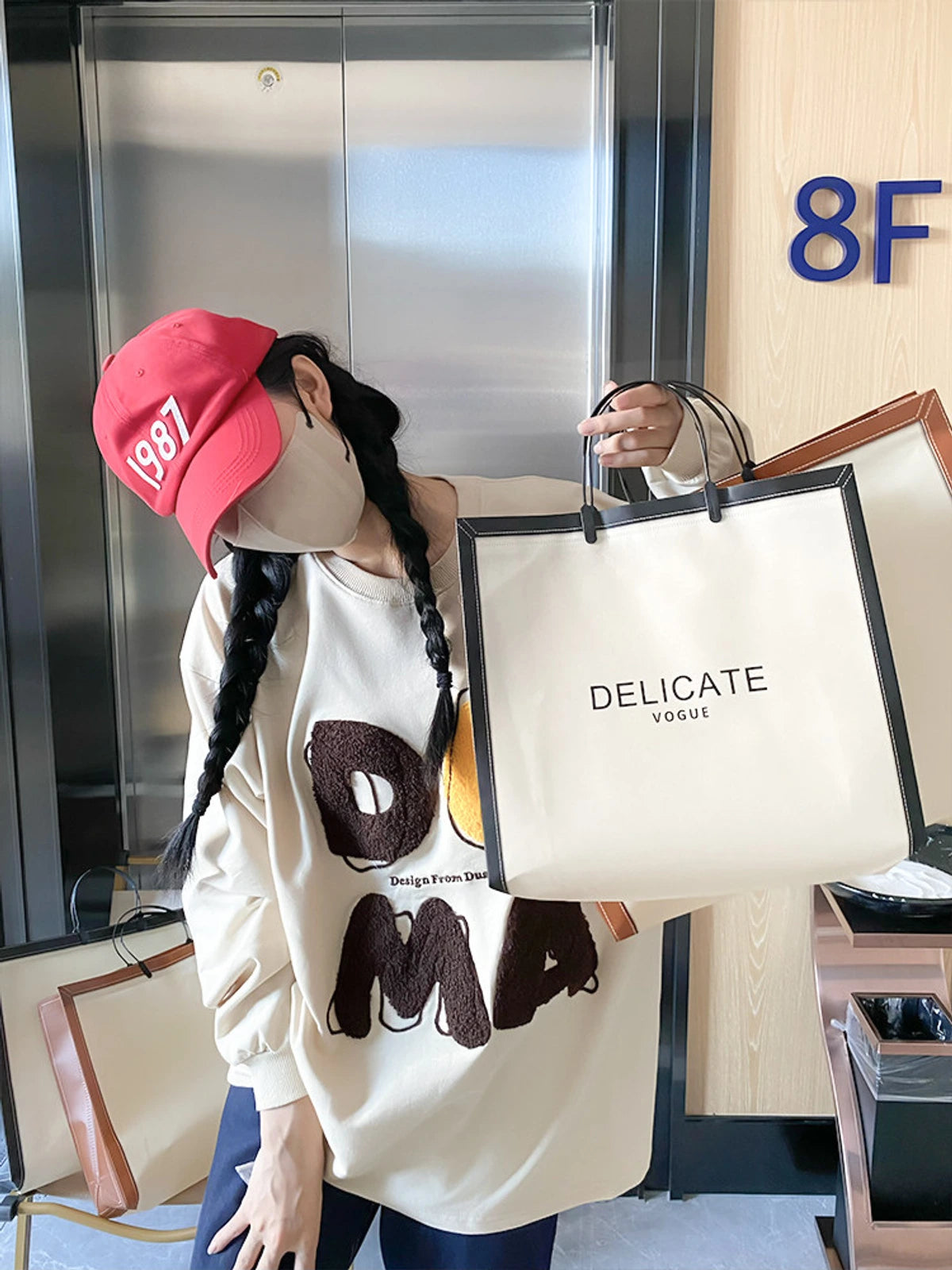 Ribbon Gift Non-Woven Tote Bags — 4 Styles product view 4