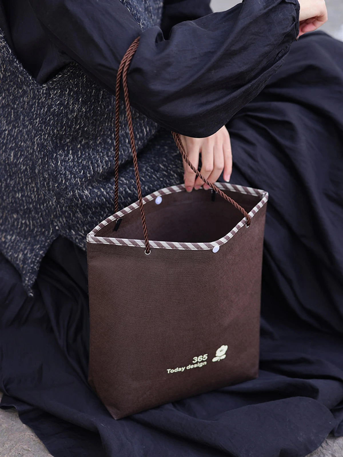 Rope-Handle Stitched Non-Woven Tote Bags — 7 Styles product view 2